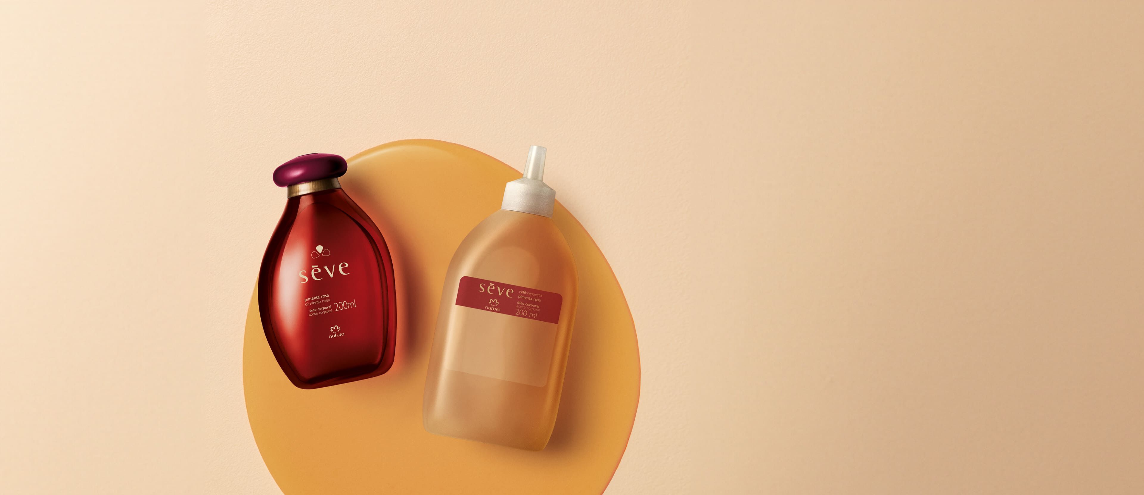 Kit Óleo Desodorante Corporal Sève Pimenta Rosa com Refil (2 produtos)