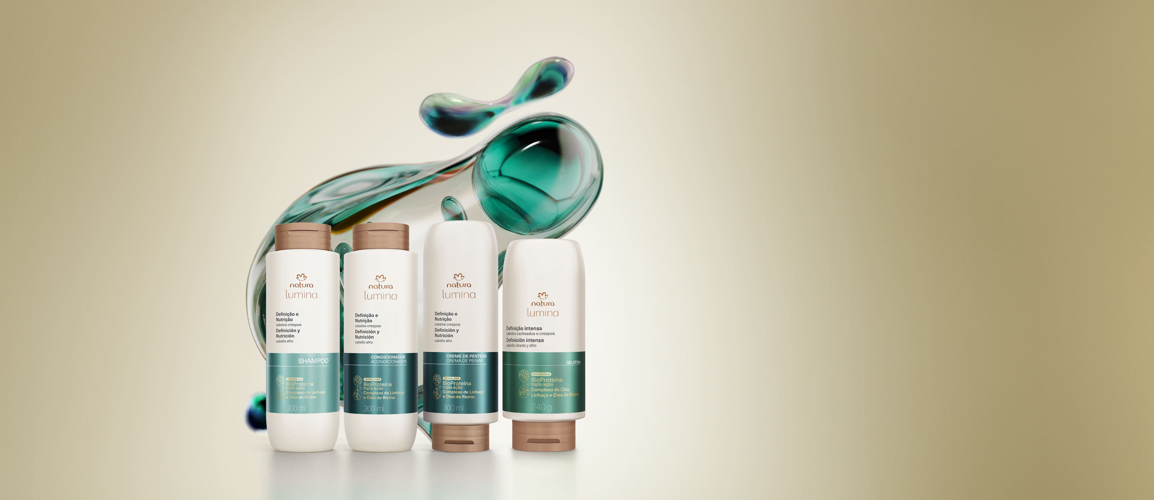 Kit Lumina para Cabelos Crespos (4 produtos)