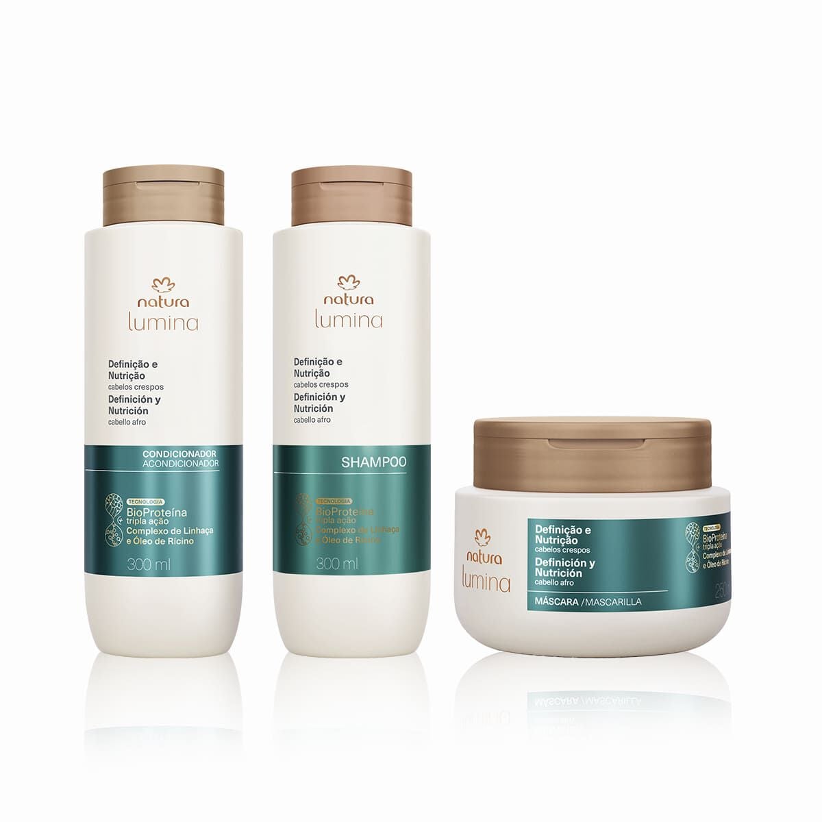 Hoje é o melhor dia para comprar  Kit Lumina Cabelos Crespos Shampoo, Condicionador e Máscara (3 produtos)  com aquele preço maroto! Promoção! Aproveite a oferta!