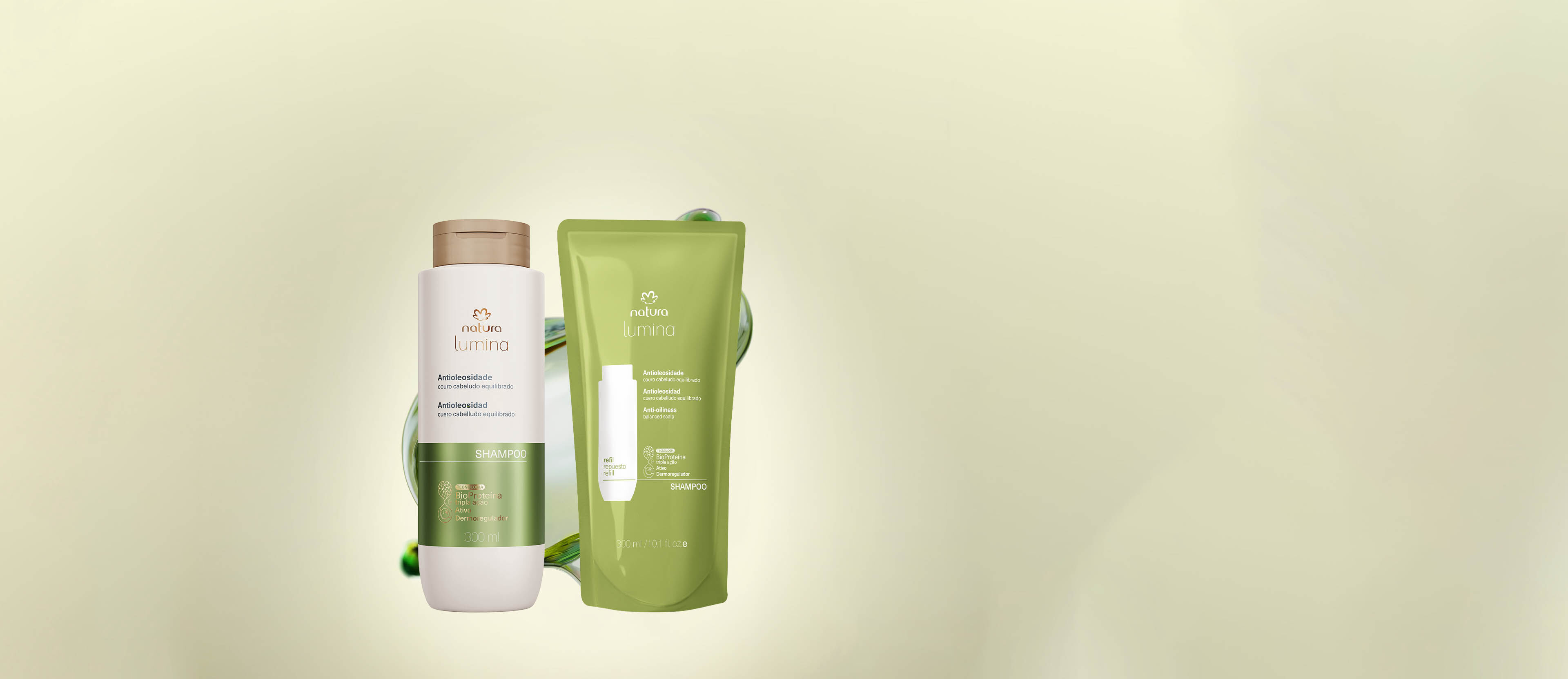 Kit Shampoo com Refil Lumina Antioleosidade