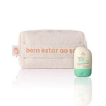 Kit Protetor Solar Facial Pele Mista a Oleosa FPS 70 e Nécessaire Natura Solar