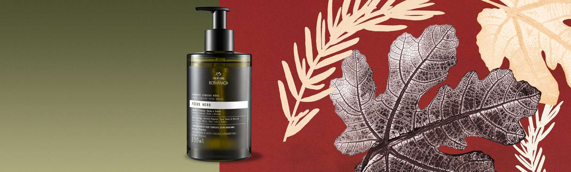 Sabonete Líquido Mãos Natura Bothânica Ficus Herb