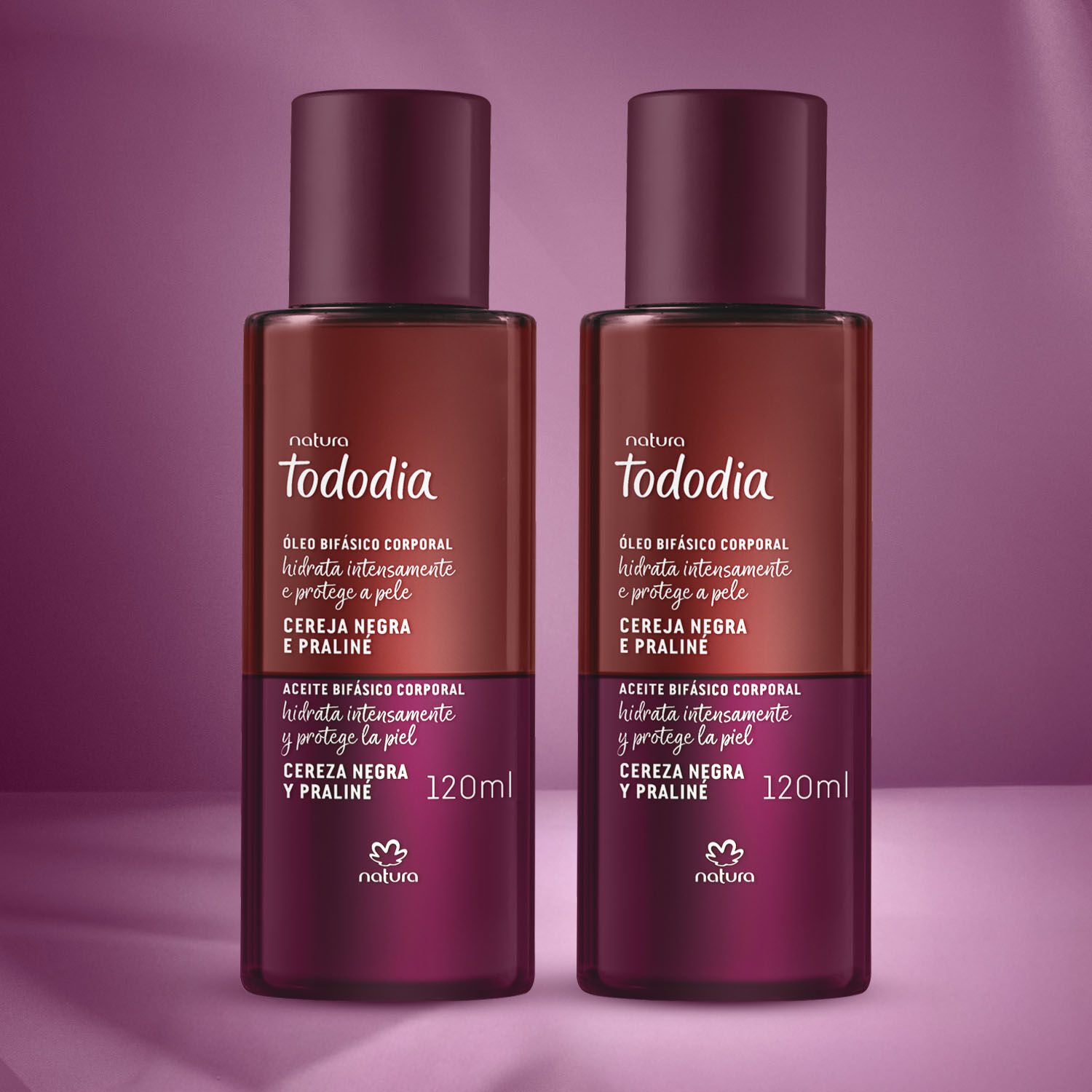 Kit Óleo Bifásico Tododia Cereja Negra e Praliné