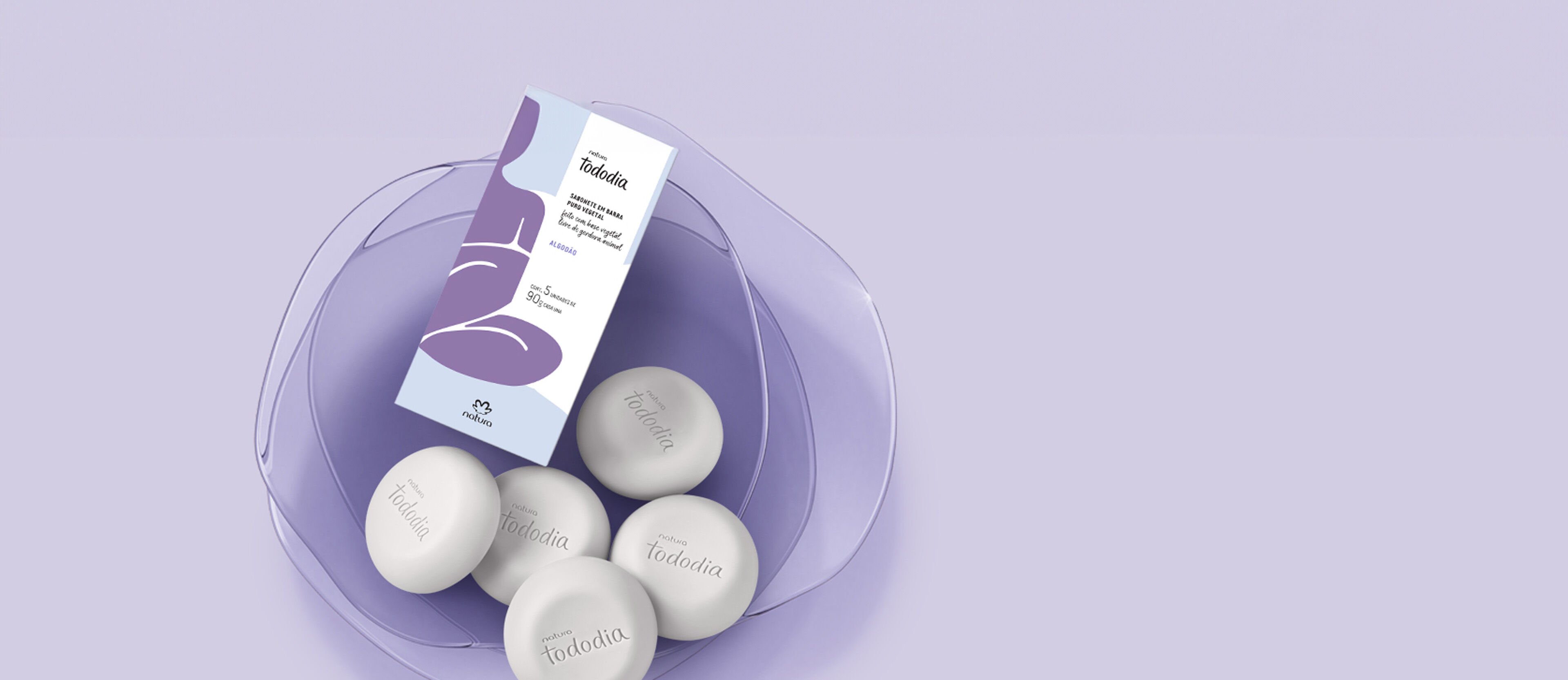 Sabonete em Barra Puro Vegetal Tododia Algodão