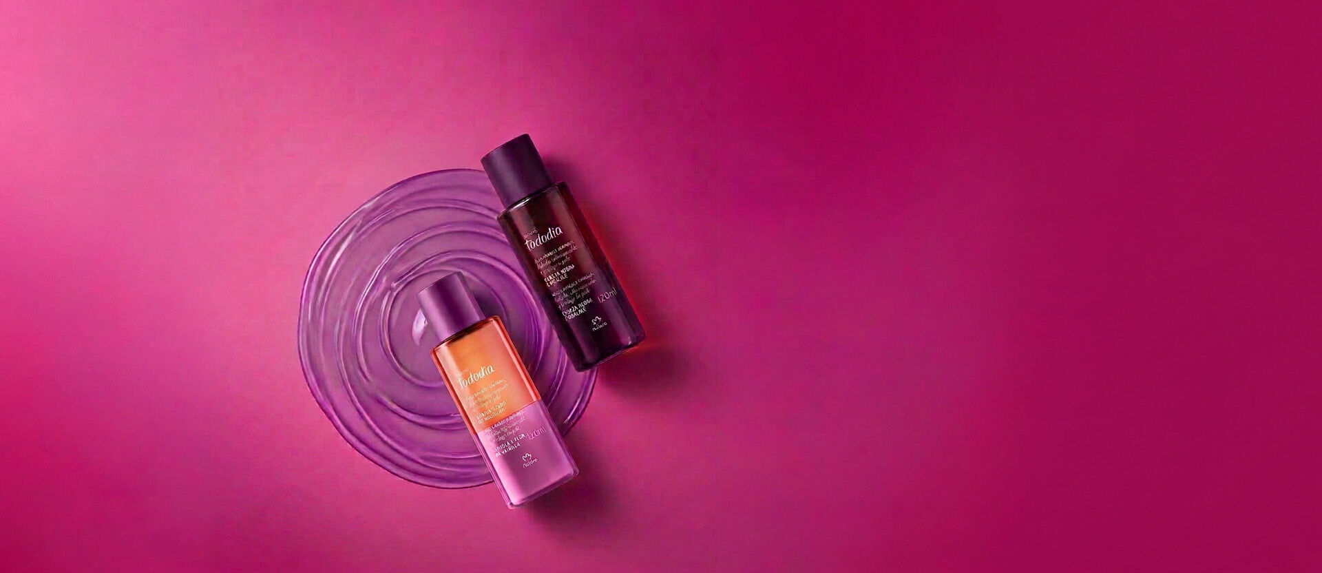 Kit Óleo Bifásico Corporal Tododia Cereja Negra e Ameixa e Flor de Baunilha (2 produtos)