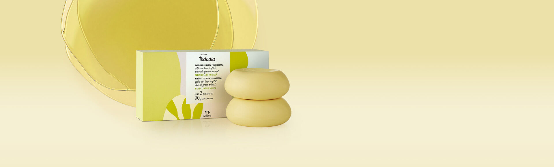Sabonete em Barra Puro Vegetal Tododia Capim Limão e Hortelã