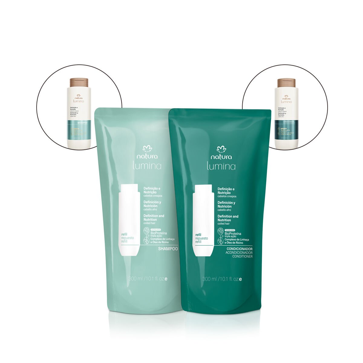 Kit Refil para Cabelos Crespos Lumina