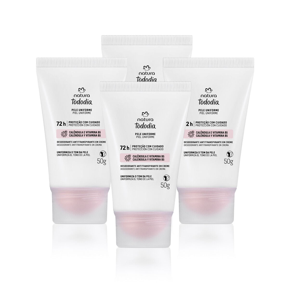 Kit Desodorante em Creme Tododia Leite de Algodão (4 produtos)