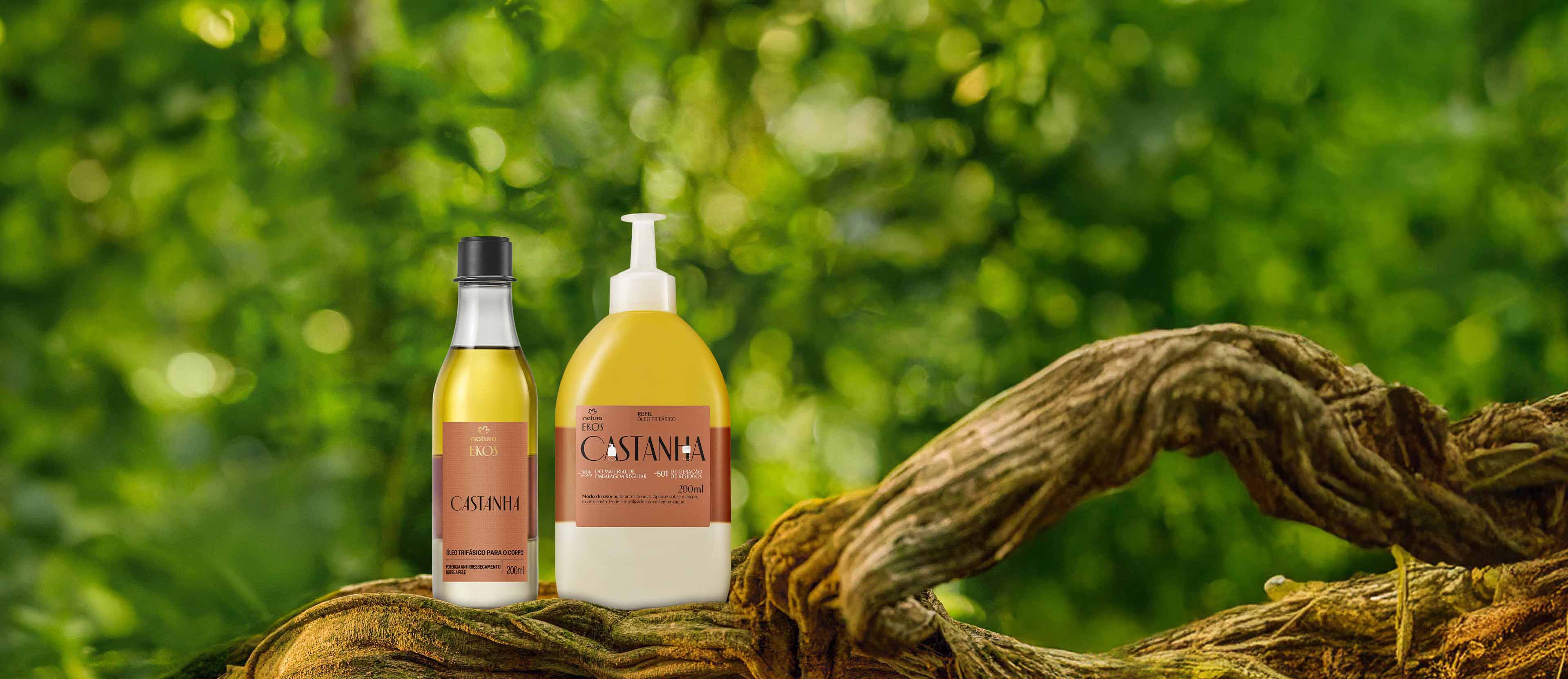 Kit Ekos Castanha Óleo Trifásico para o Corpo e Refil