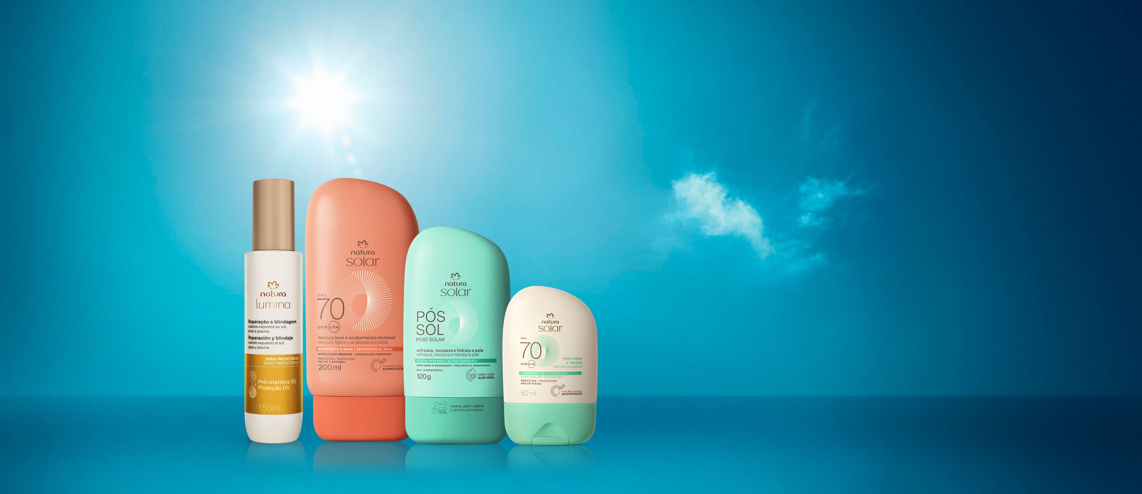 Kit Lumina e Natura Solar com Proteção para Pele Mista a Oleosa