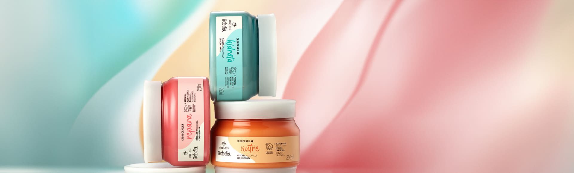 Kit Tododia Máscaras Reparação, Nutrição e Hidratação