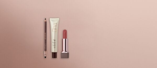 Kit Una Primer Blur, Lápis Kajal Preto e Batom CC Nude 2C (3 produtos)