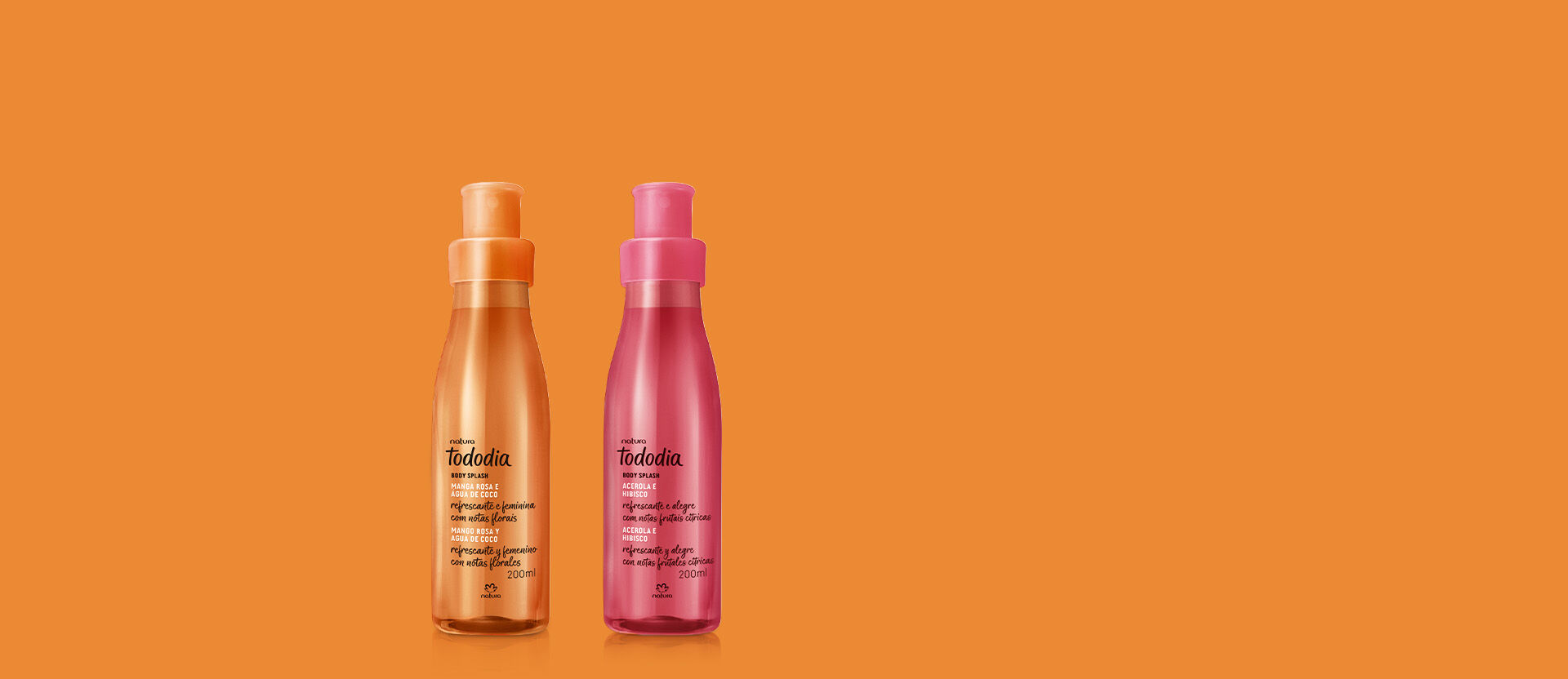 Kit Body Splash Manga Rosa e Água de Coco + Acerola e Hibisco (2 produtos)