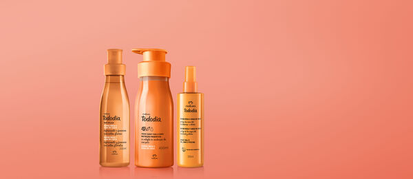 Kit Verão Creme Corporal, Body Splash e Spray Capilar Tododia Manga Rosa e Água de Coco