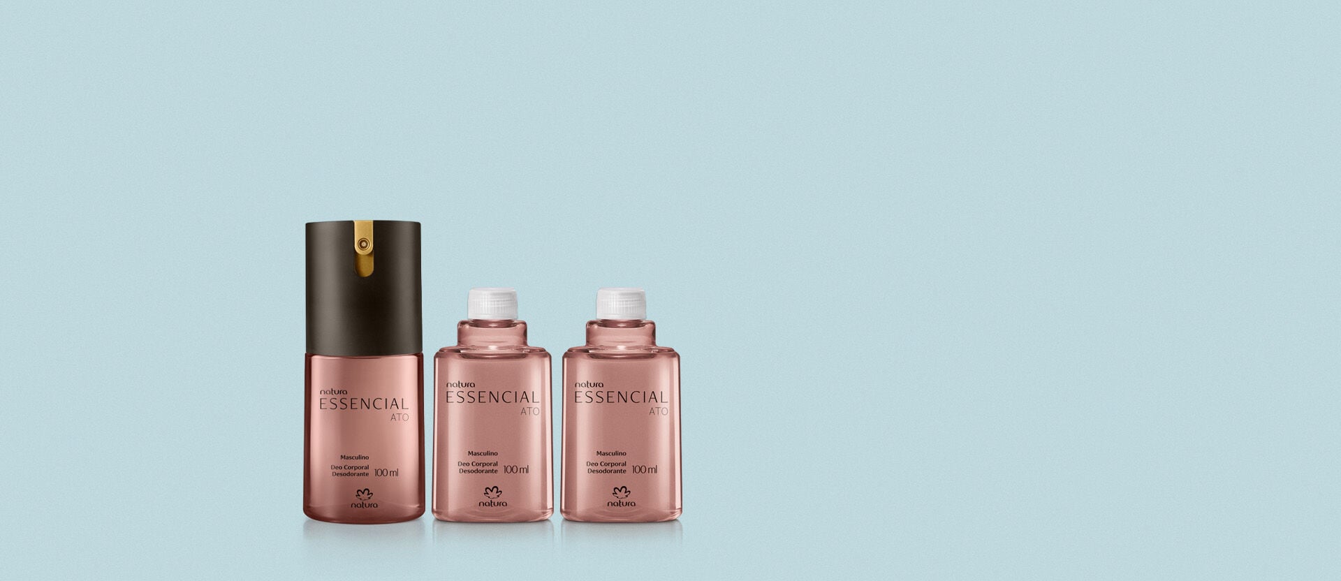 Kit Desodorante Corporal Essencial Ato Masculino (3 produtos)