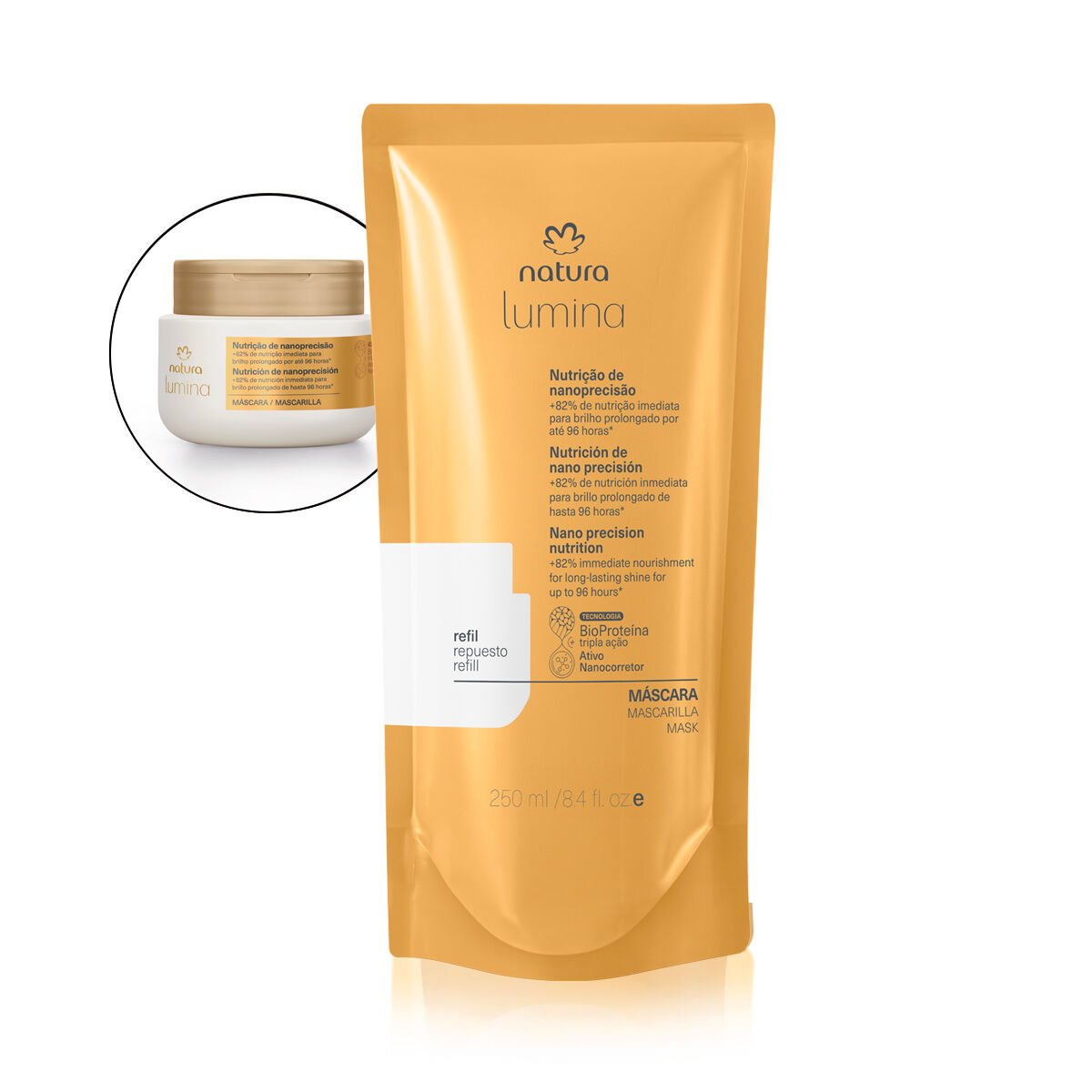 Refil Máscara Lumina Nutricao de Nanoprecisao 250 Ml