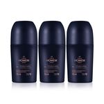 Kit Desodorante Antitranspirante Roll-on Natura Homem Sagaz (3 unidades)