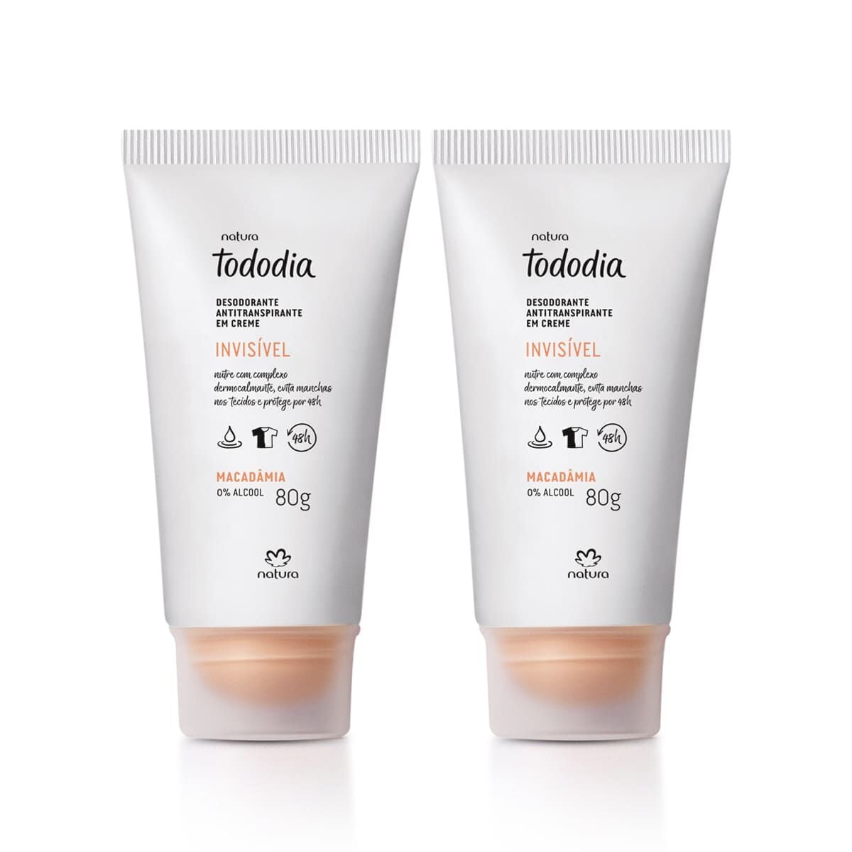 Kit Desodorante Antitranspirante em Creme Tododia Macadamia 2 un de 80 G