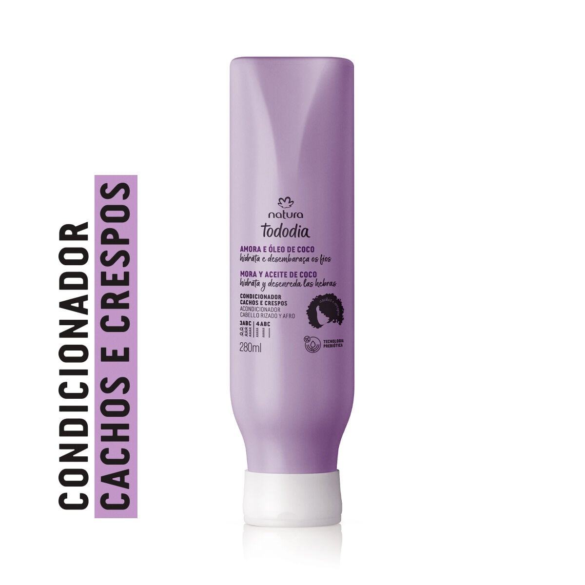 Condicionador Cachos e Crespos Tododia Amora e Óleo de Coco 280 Ml