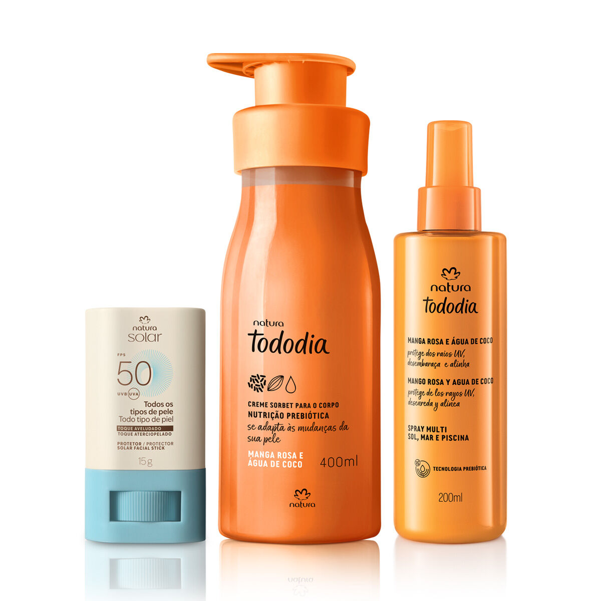 Kit Verao Tododia Manga Rosa e Água de Coco e Natura Solar