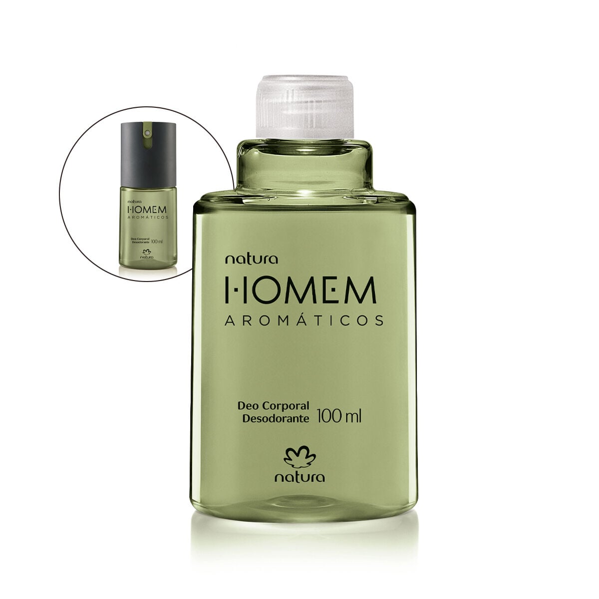 Refil Desodorante Corporal Natura Homem Aromáticos 100 ml