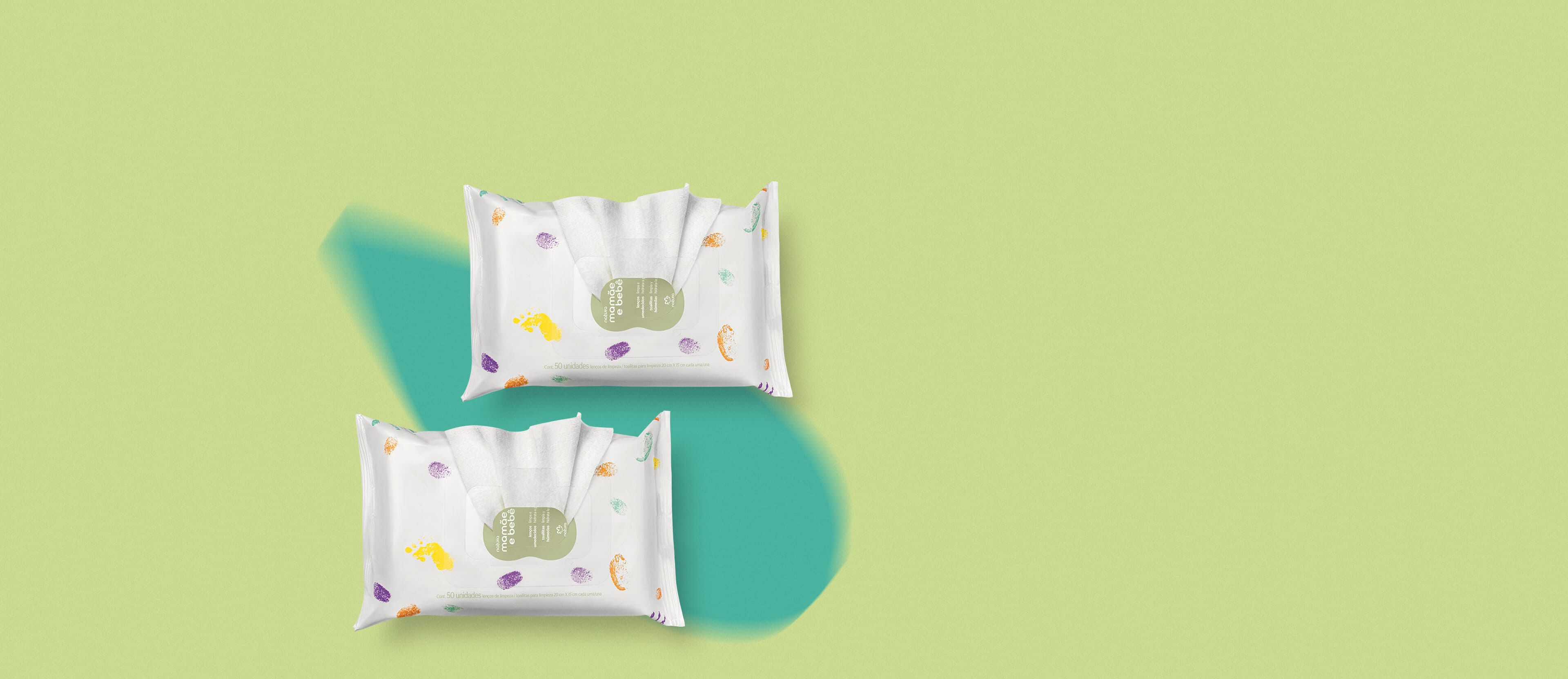 Kit Lenços Umedecidos com Fragrância Mamãe e Bebê (2 unidades)