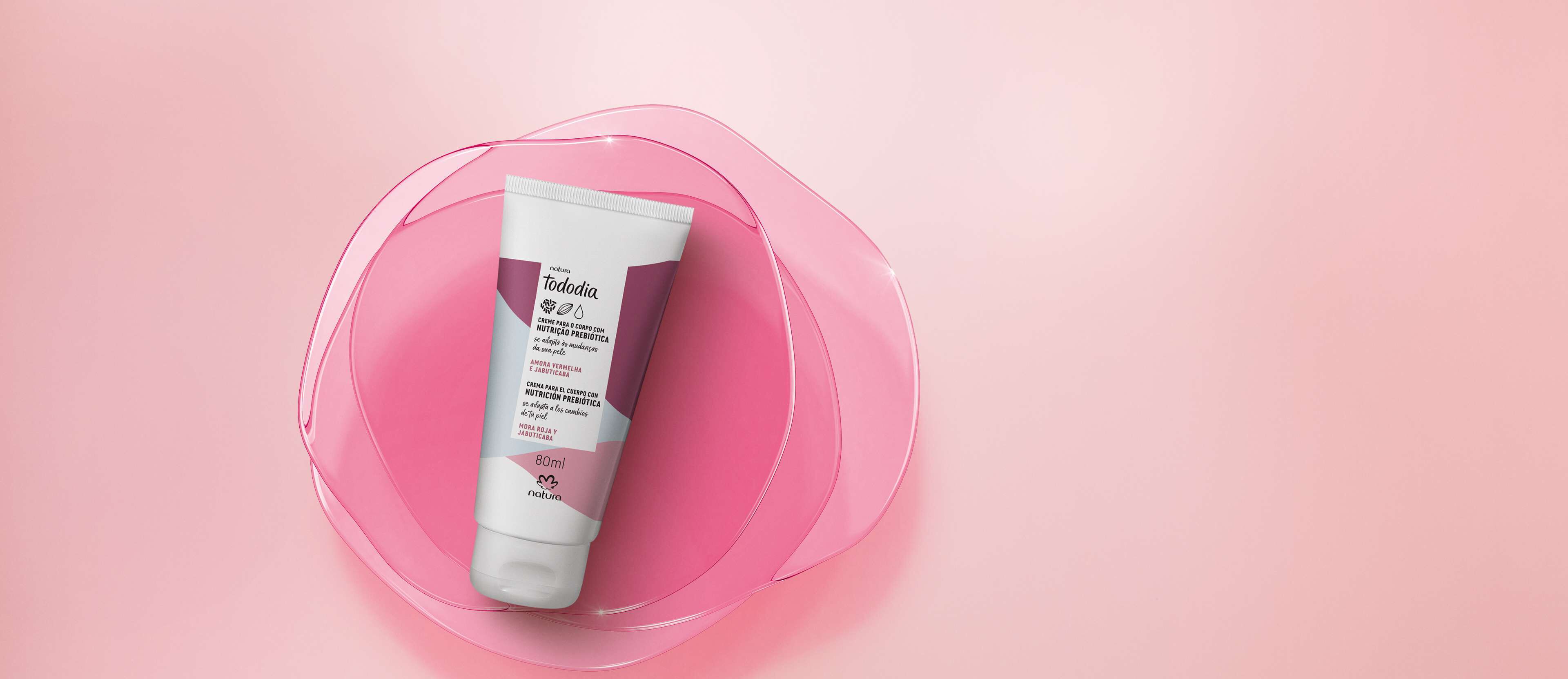Creme Desodorante Nutritivo para o Corpo Tododia Amora Vermelha e Jabuticaba