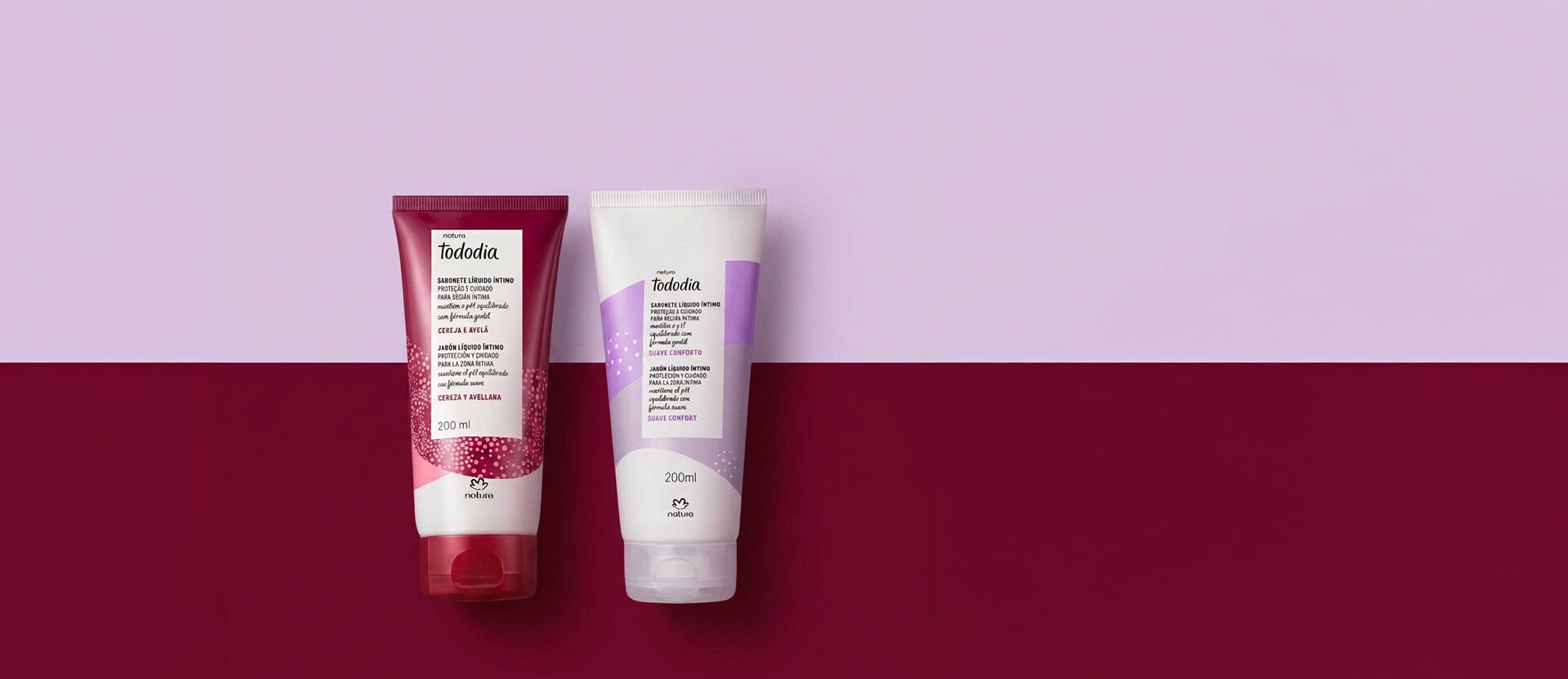 Kit Sabonete Líquido Íntimo Tododia Suave Conforto e Cereja e Avelã (2 produtos)