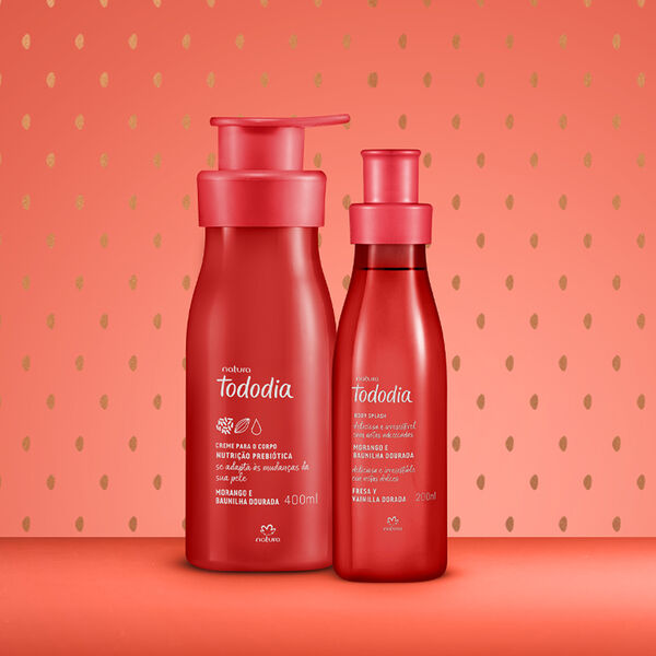 Kit Tododia Morango e Baunilha Dourada com Body Splash (2 produtos)