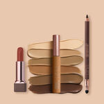 Kit Una Corretivo Cobertura Extrema 24h, Lápis Kajal Preto e Batom CC Nude 2C