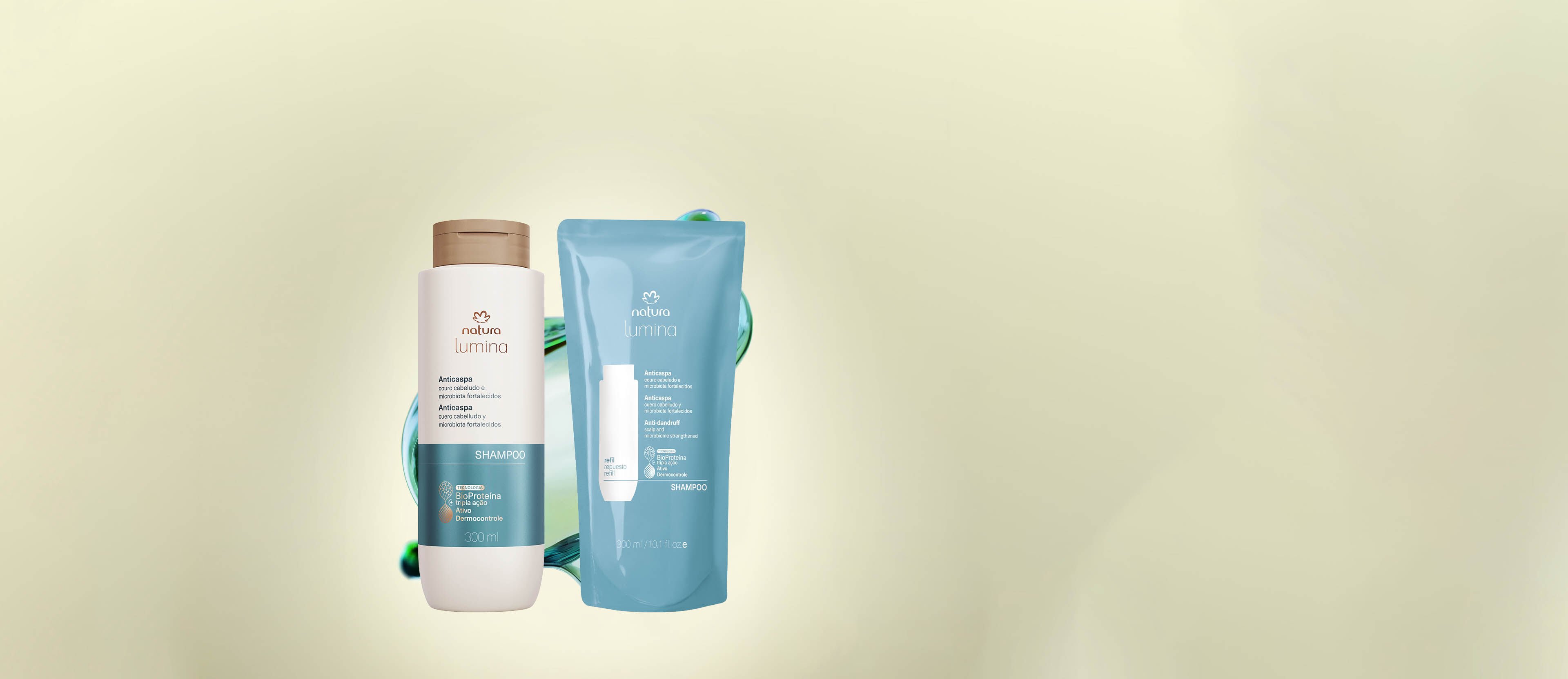 Kit Shampoo com Refil Lumina Anticaspa