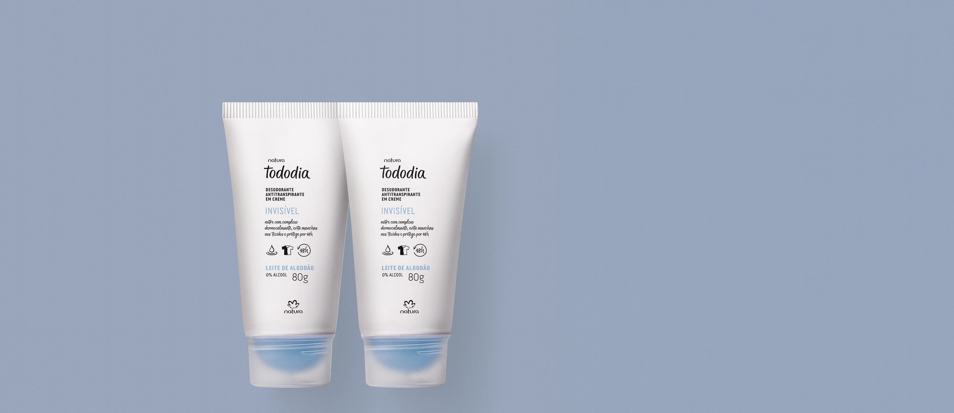 Kit Desodorante Antitranspirante em Creme Tododia Leite de Algodão (2 unidades)
