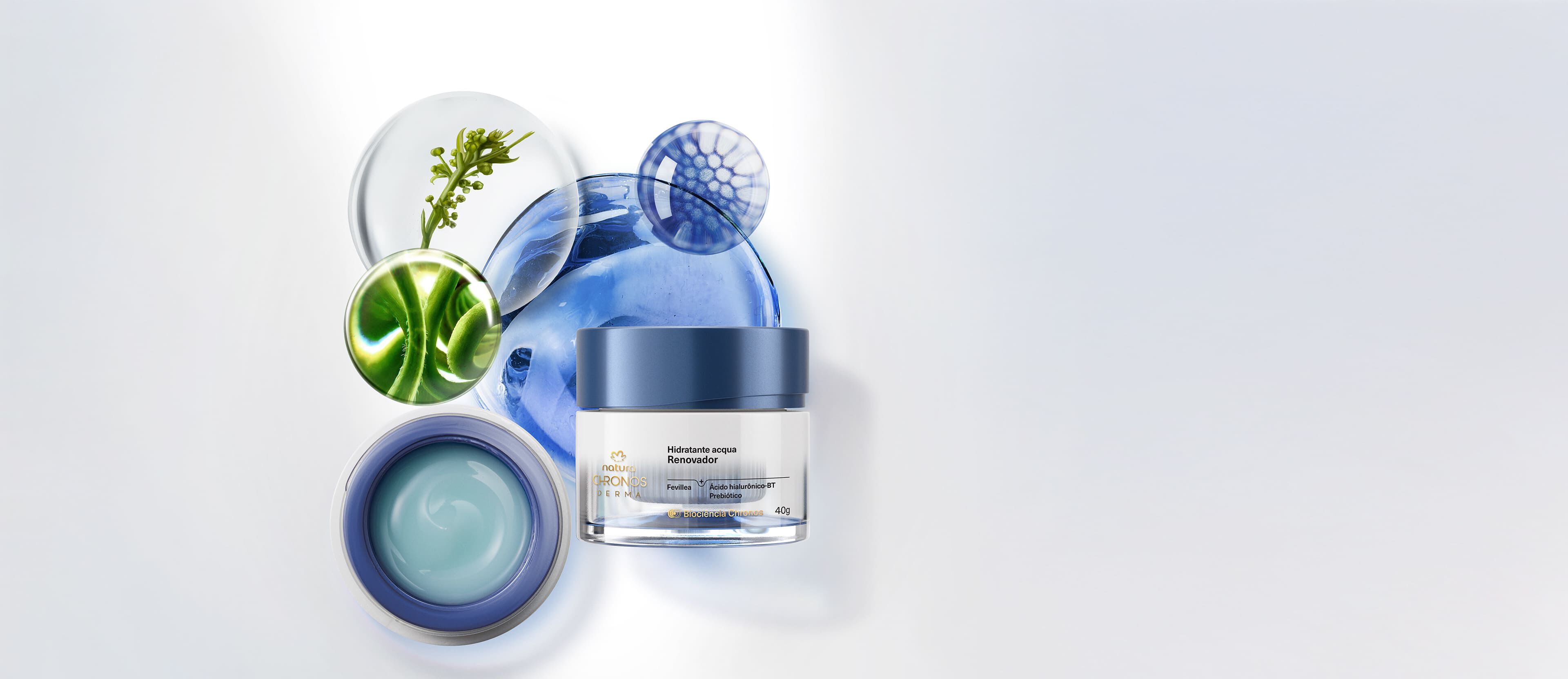 Kit Hidratante Acqua Renovador Chronos Derma com Refil (2 produtos)