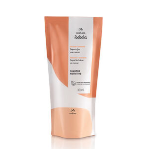 Refil Shampoo Nutritivo Tododia Pêssego e Amêndoa  300 ml