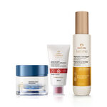 Kit Verão Protetor Solar, Hidratante Facial e Spray Capilar