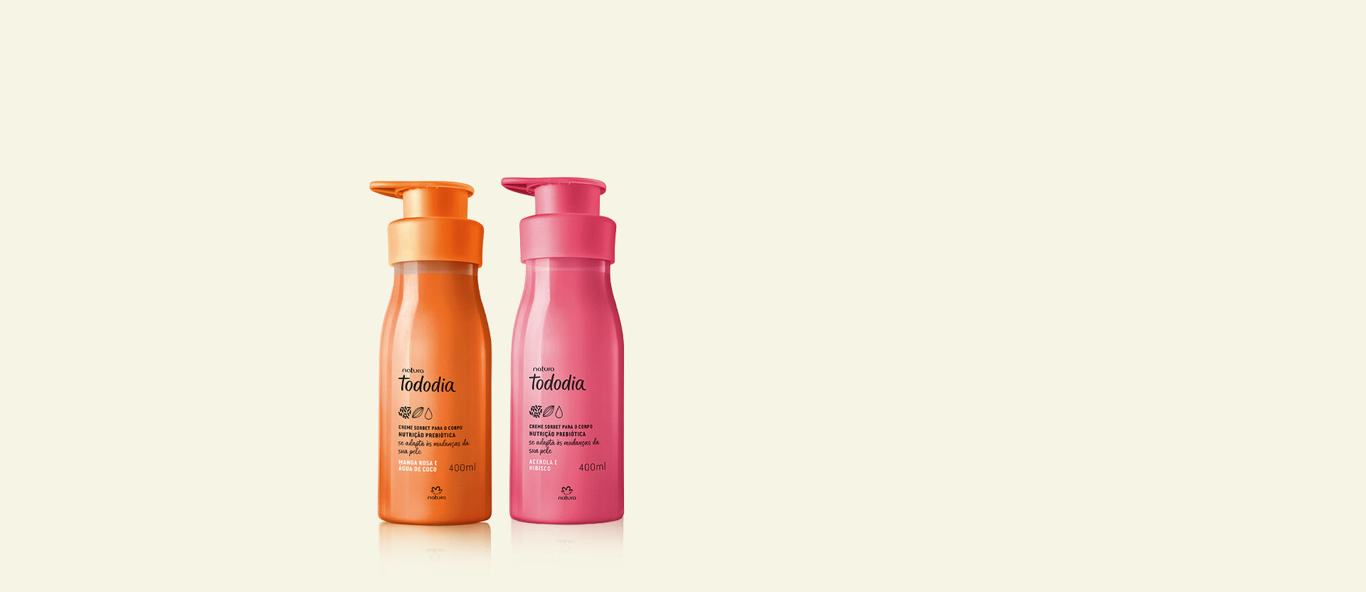 Kit Creme para o Corpo Manga Rosa e Água de Coco + Acerola e Hibisco (2 produtos)
