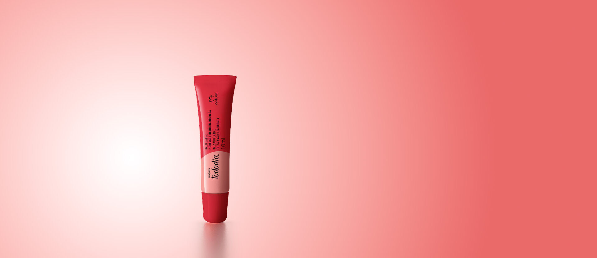 Balm Labial Tododia Morango e Baunilha Dourada