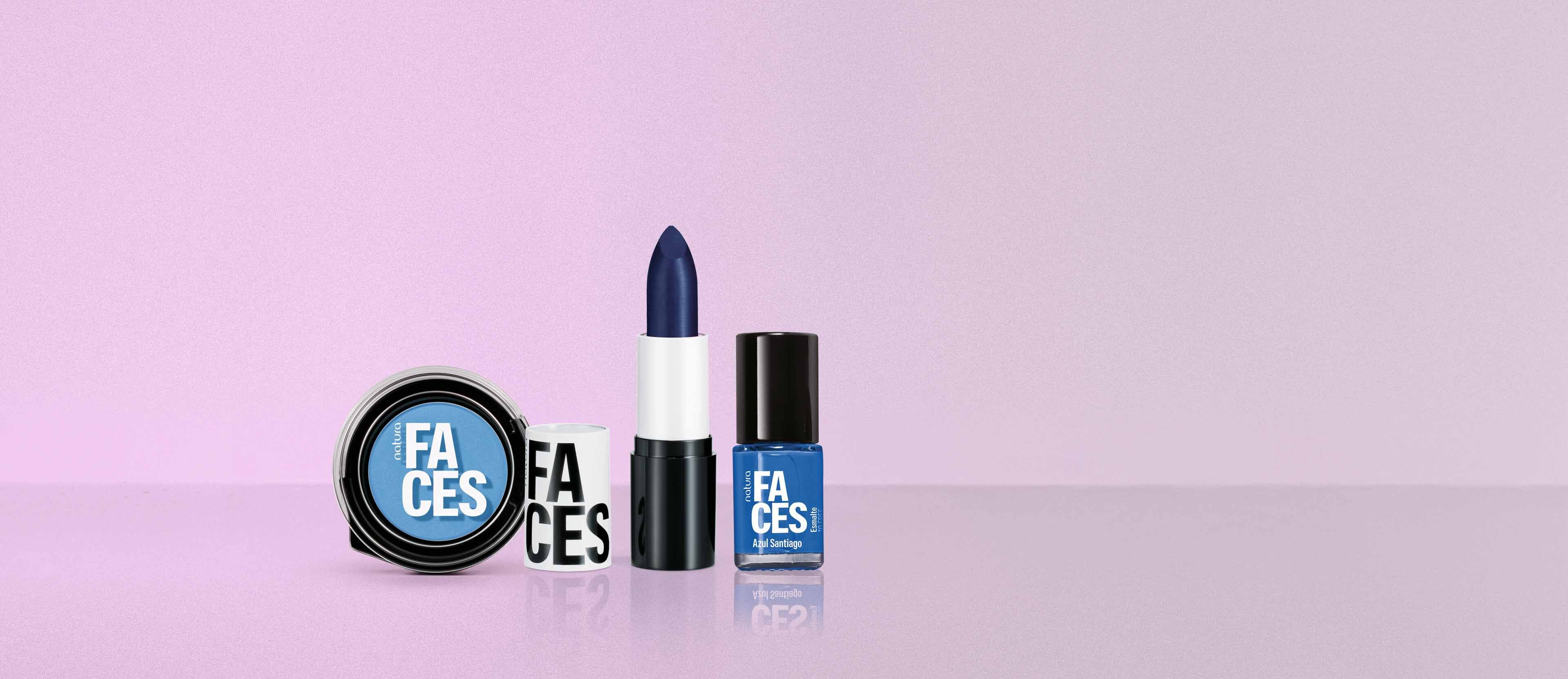 Kit Batom Matte, Esmalte e Sombra Azul Joy