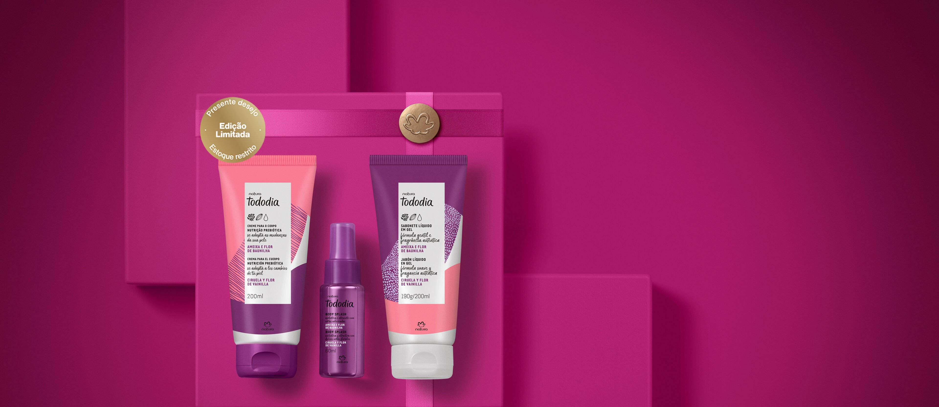 Presente Natura Tododia Ameixa e Flor de Baunilha (3 produtos)