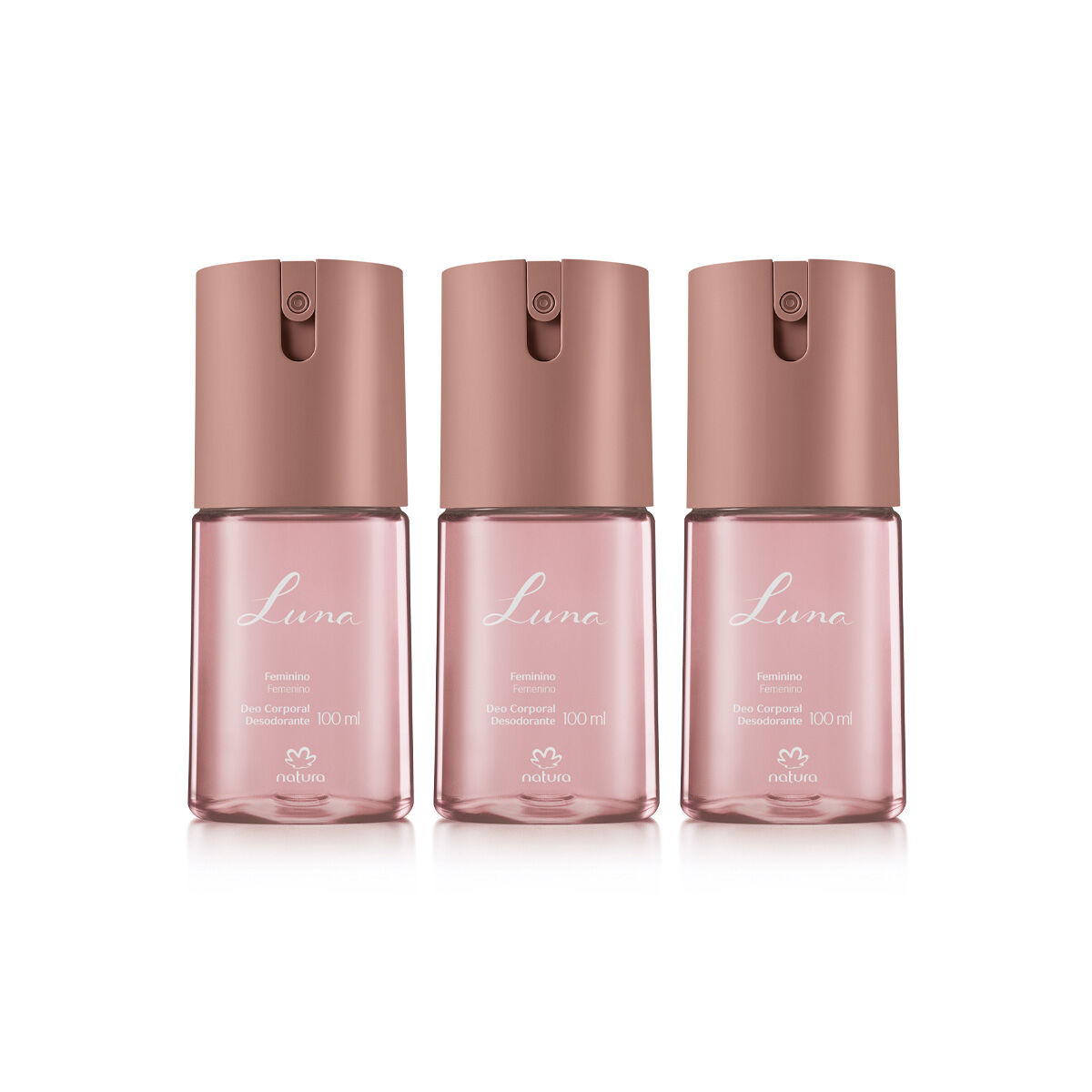 Kit Luna Desodorante Corporal Feminino 3 Unidades de 100 Ml