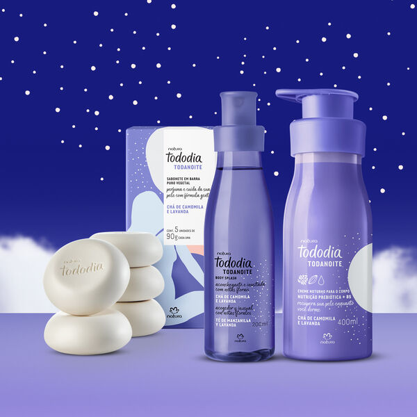 Kit Tododia Todanoite com Sabonete, Hidratante e Body Splash (3 produtos)