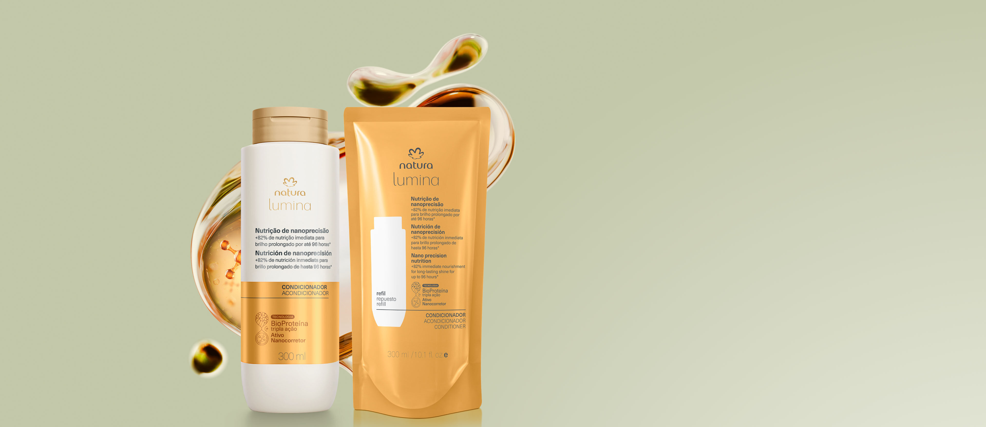 Condicionador Lumina Nutrição de Nanoprecisão com Refil (2 unidades)