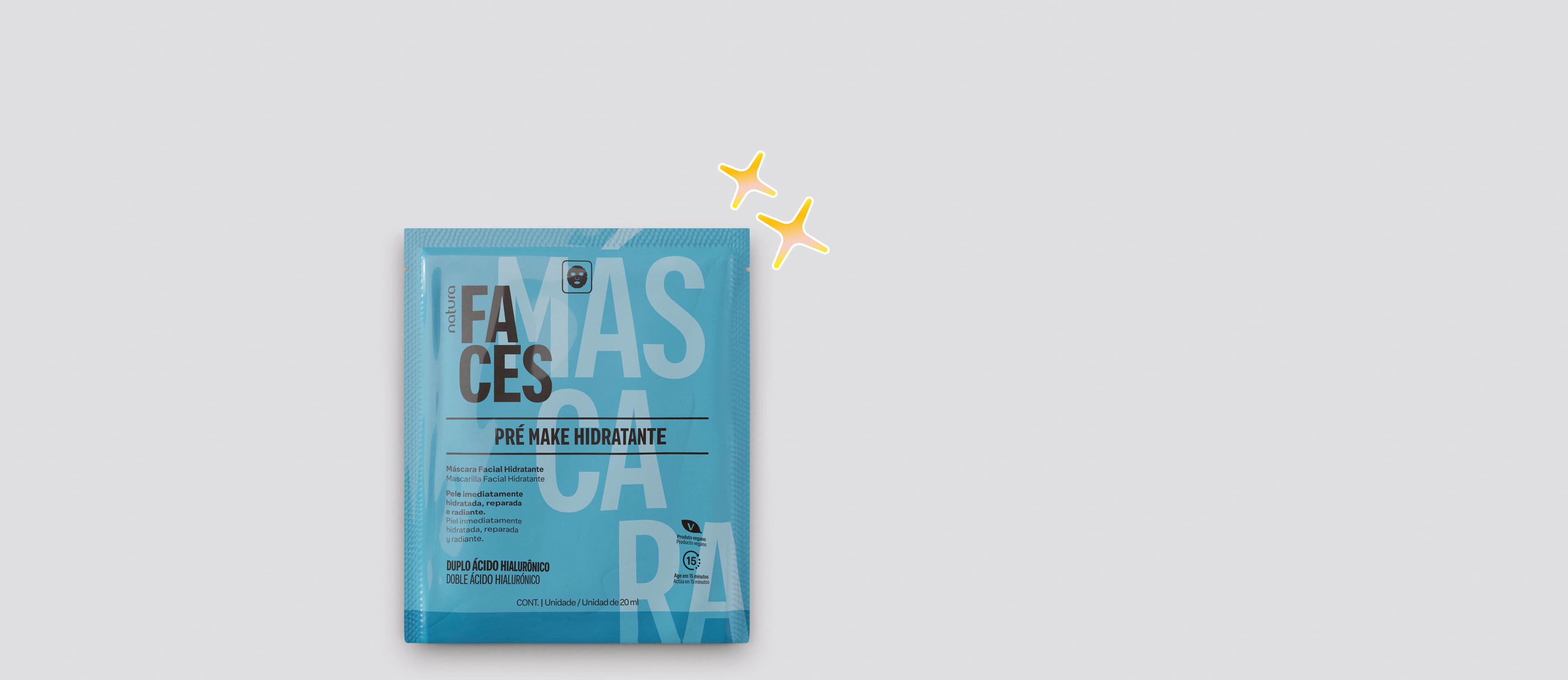 Máscara Facial Hidratante Pré Make Faces 20 ml