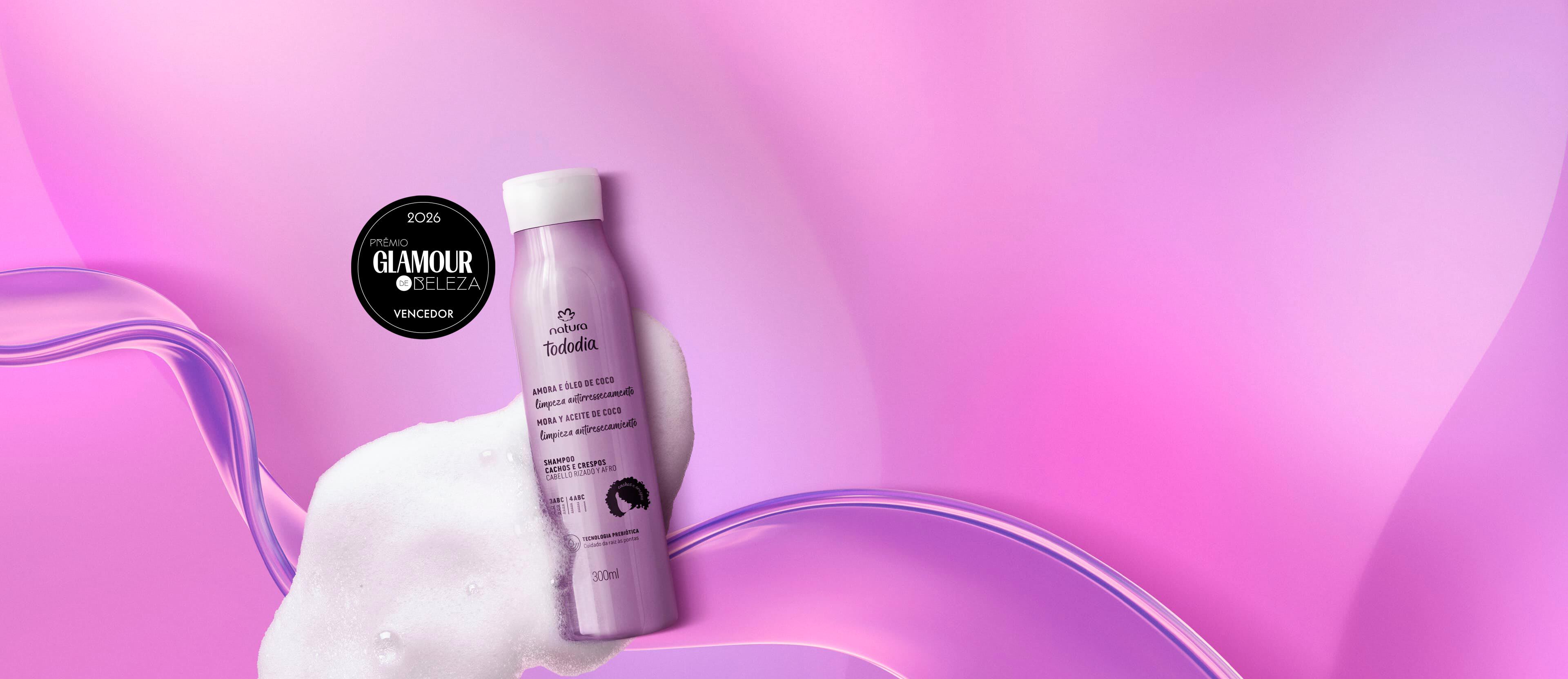 Shampoo Cachos e Crespos Tododia Amora e Óleo de Coco