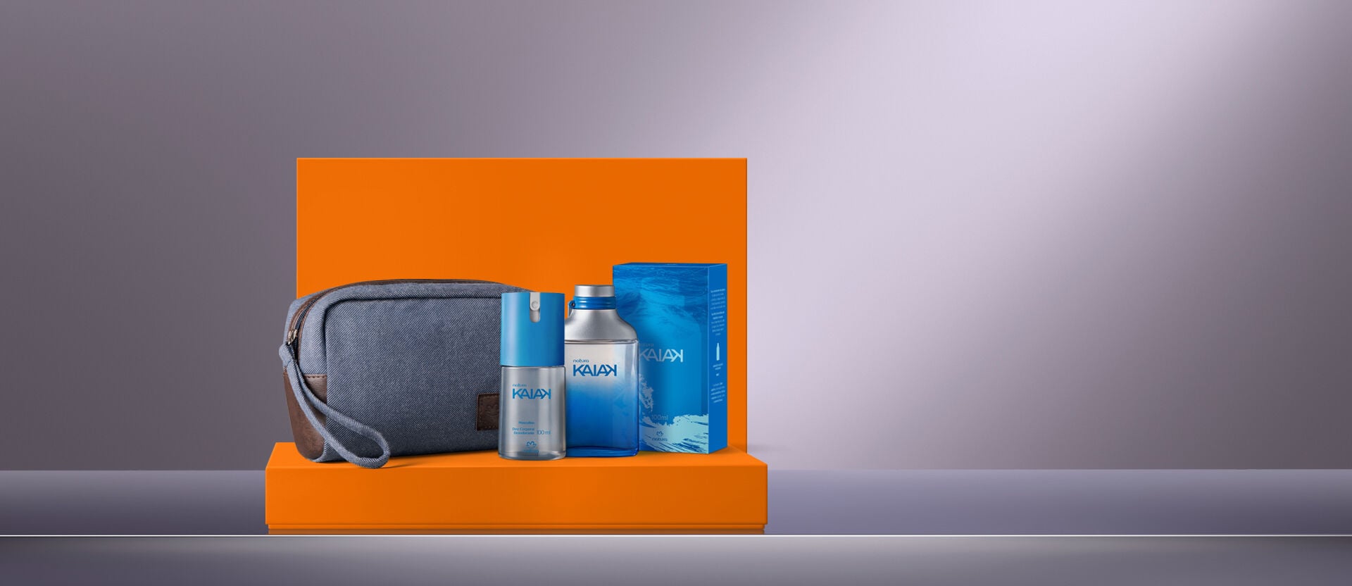 Presente Natura Kaiak com Nécessaire (3 produtos)