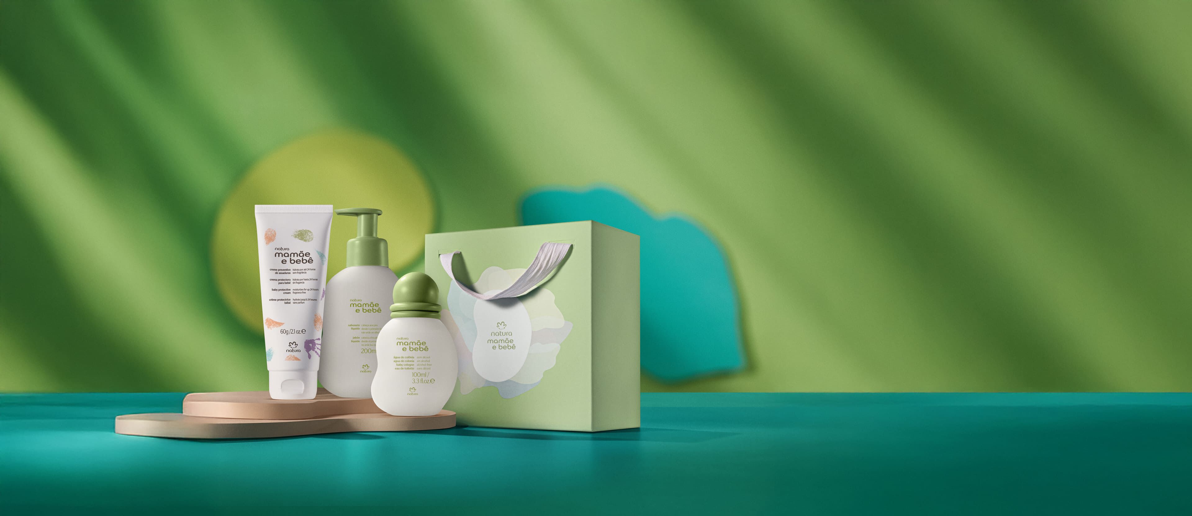 Presente Natura Mamãe e Bebê Momento Chá de Bebê (3 produtos)