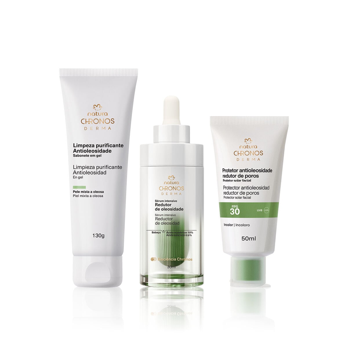 Kit Rotina para Pele Oleosa Chronos Derma (3 produtos)