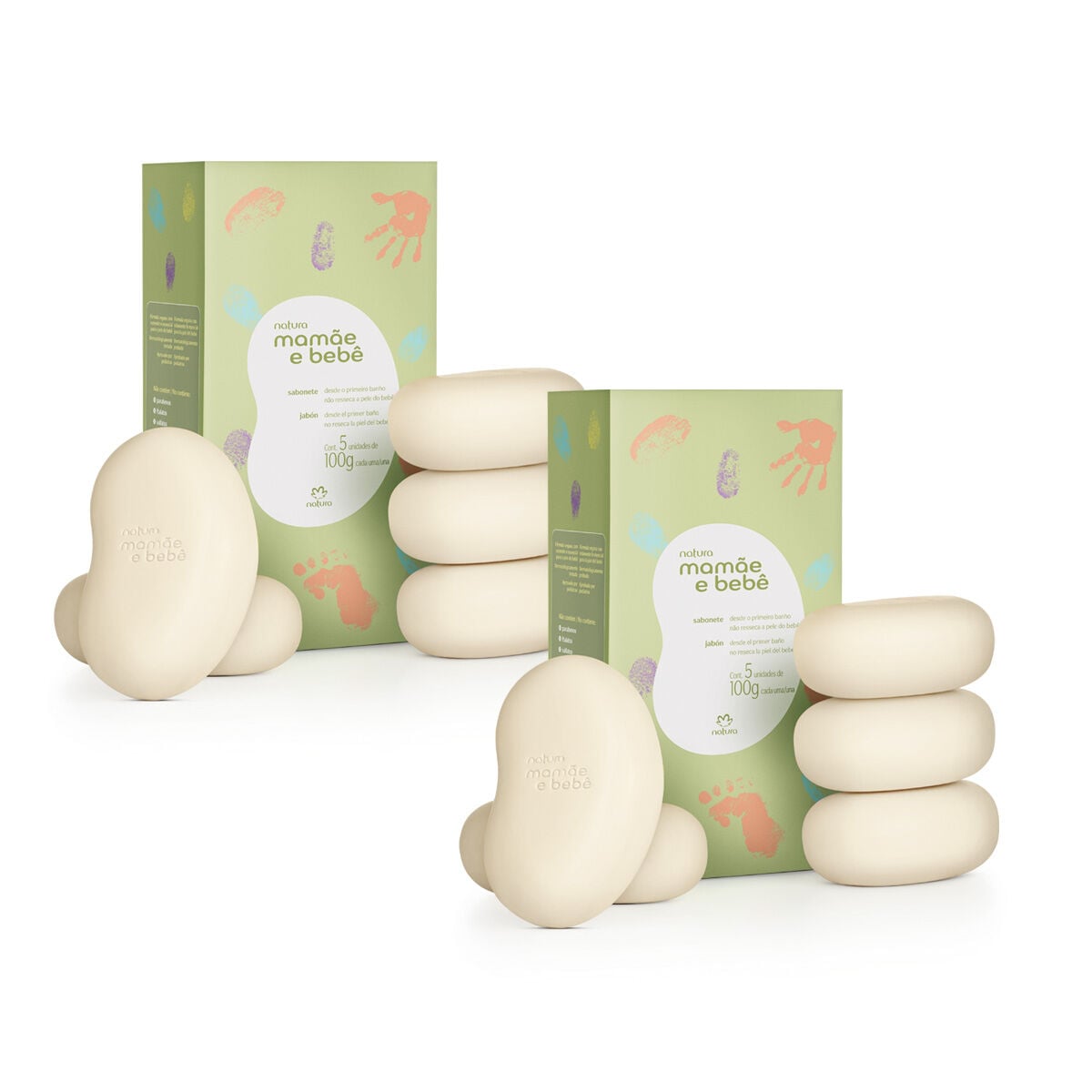 Kit Sabonete em Barra Natura Mamae e Bebê (2 Caixas)