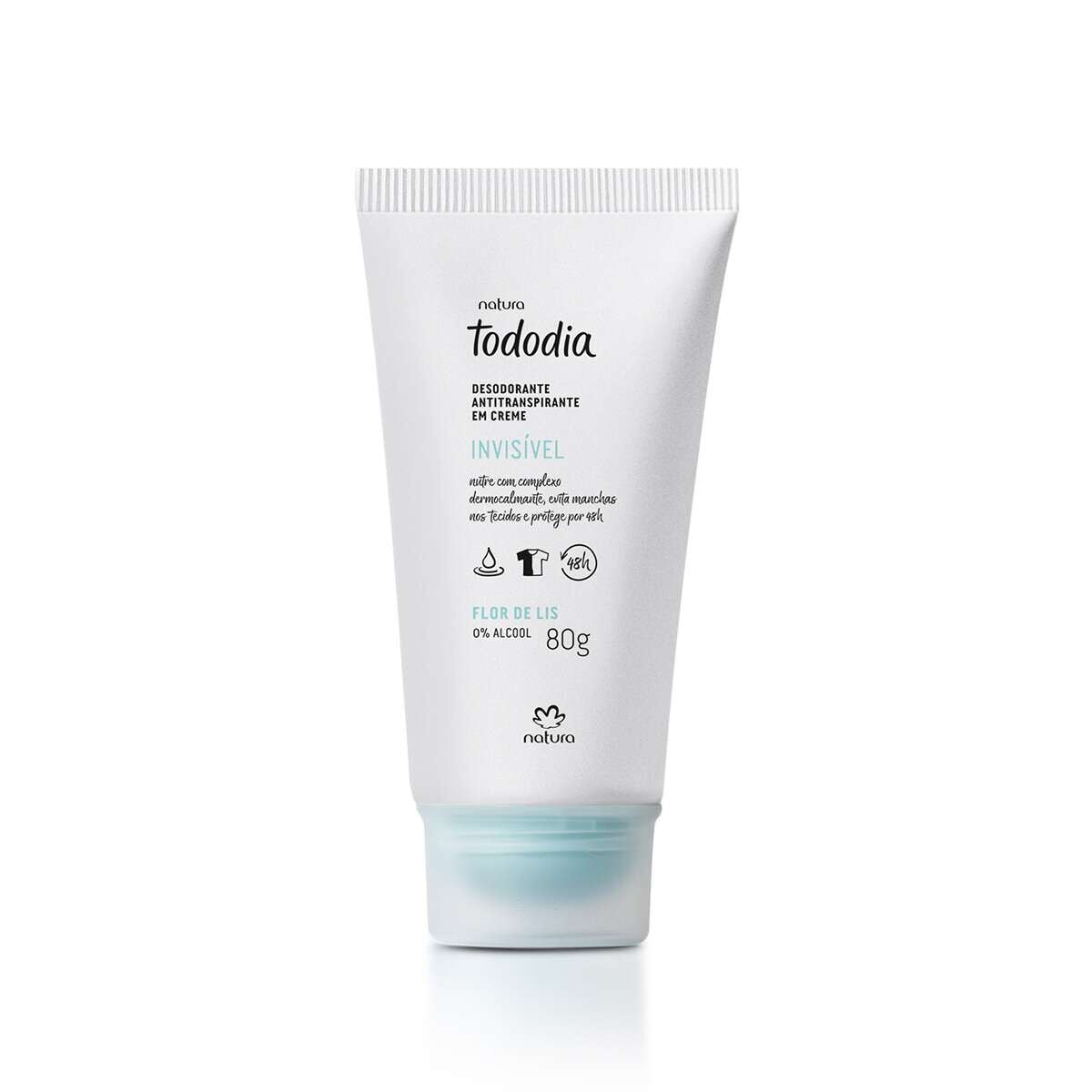 Desodorante Antitranspirante em Creme Tododia Flor de Lis 80 g