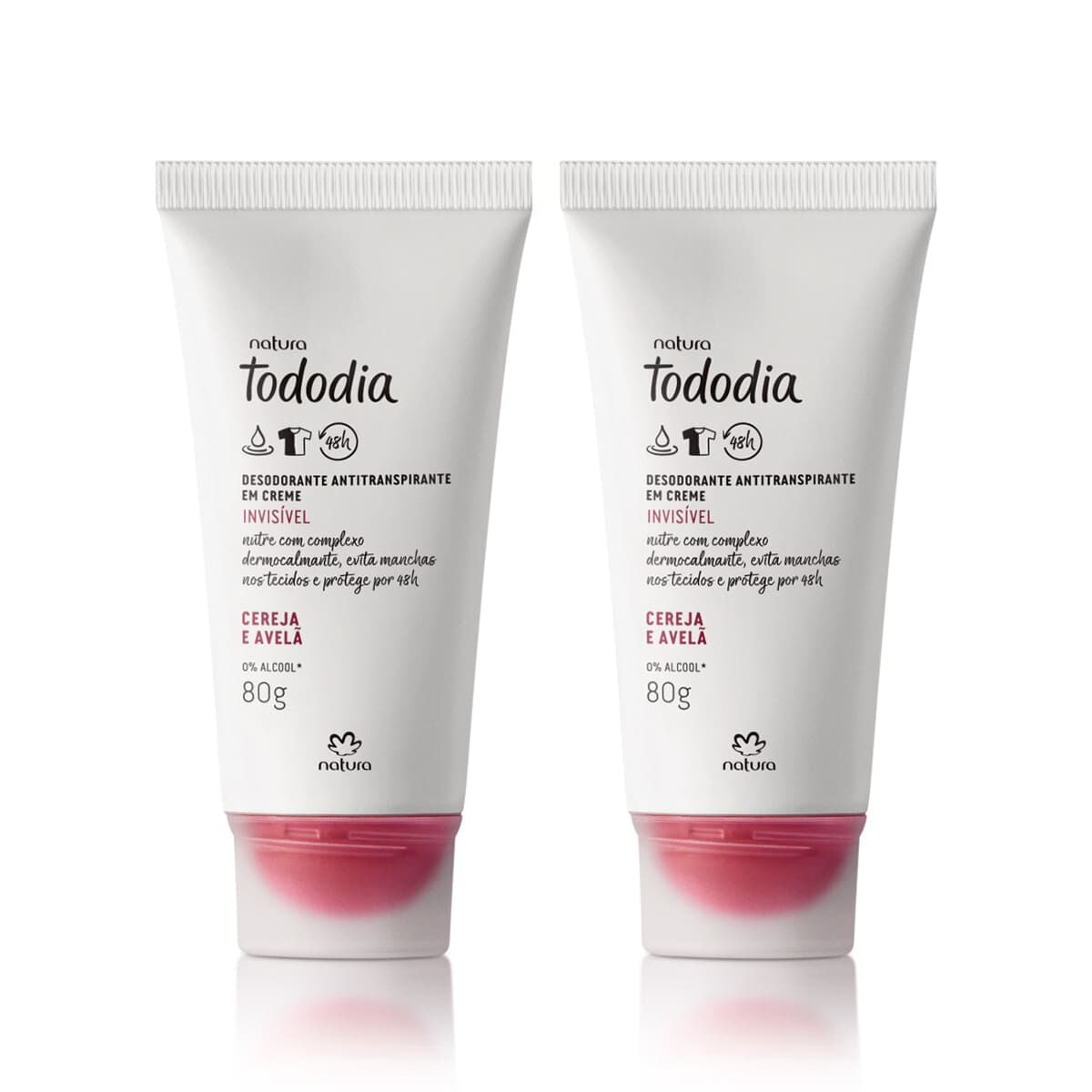 Kit Desodorante Antitranspirante em Creme Tododia Cereja e Avela (2 Unidades)